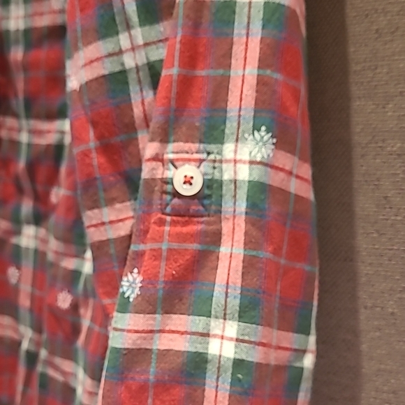 Hatley Red and White Plaid Button Down Shirt Large - Picture 7 of 12